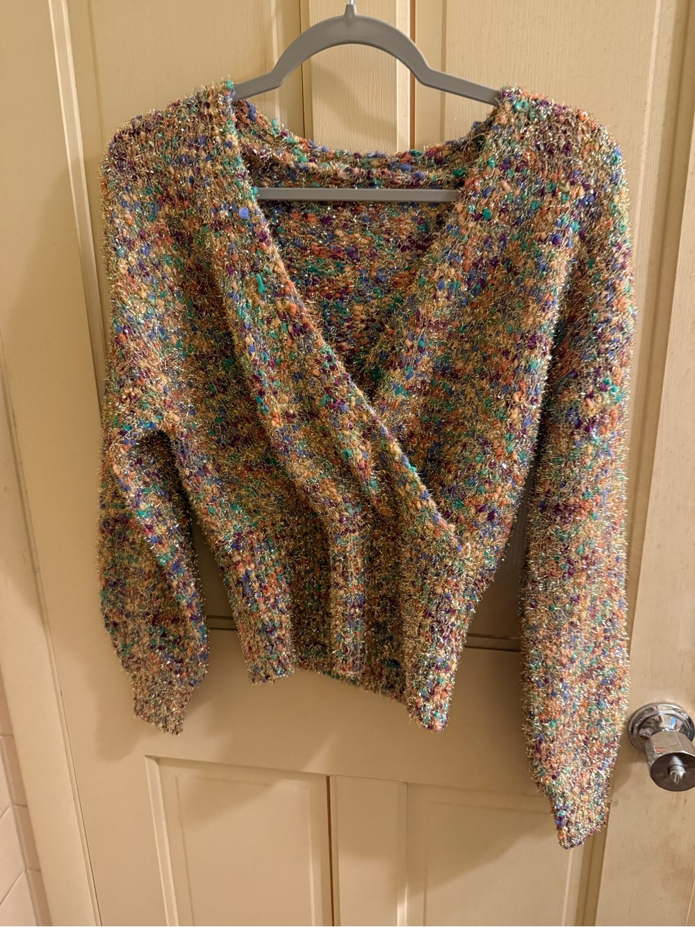 NWT Buckle Multi-Color Reversible Knit Sweater